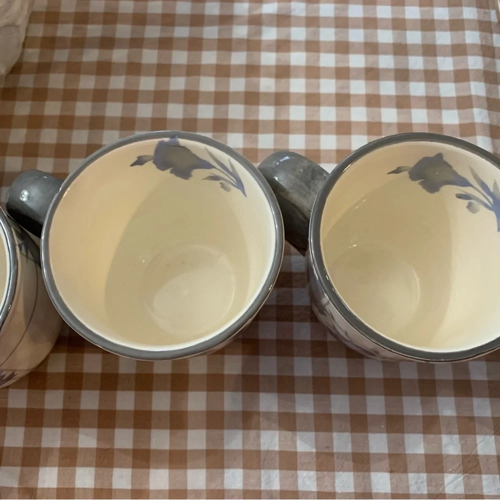 Pfaltzgraff Blue Floral Mugs Set - Picture 2 of 11